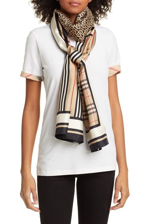 archive print mulberry silk scarf burberry|Burberry Archive Print Square Silk Scarf .